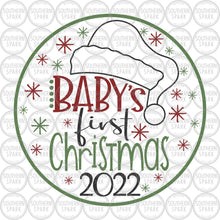 Load image into Gallery viewer, Christmas / Baby's First Christmas 2022 VG / Santa Hat / Christmas Ornament / Clip Art / Cut File / Southern Spark / svg png eps pdf jpg dxf