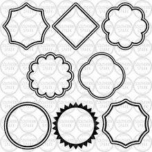Load image into Gallery viewer, Bundle Frames Round Square Rectangle Wreath / Frame SVG / Frame PNG / Cut File / Southern Spark / svg png eps pdf jpg dxf