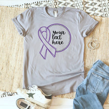 Load image into Gallery viewer, Cancer Awareness Ribbons And Text Circle SVG PNG / Cancer SVG / Add Text / Cut File / Clip Art / Southern Spark / svg png eps dxf