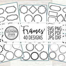 Load image into Gallery viewer, Bundle Frames Round Square Rectangle Wreath / Frame SVG / Frame PNG / Cut File / Southern Spark / svg png eps pdf jpg dxf