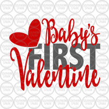 Load image into Gallery viewer, Valentine's Day SVG / Baby's First Valentine SVG / Valentine SVG / Heart / Cut File / Clip Art / Southern Spark / svg png eps pdf jpg
