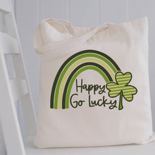 Load image into Gallery viewer, St Patrick's Day SVG / Happy Go Lucky SVG / St Patty's / Shamrock Rainbow / Cur File / Clip Art / Southern Spark / svg png eps pdf jpg dxf
