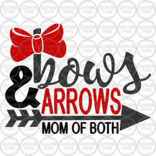 Load image into Gallery viewer, Mother's Day SVG / Bows And Arrows Mom Of Both SVG / Mom SVG / Mother / Cut File / Clip Art / Southern Spark /  svg png eps pdf jpg dxf
