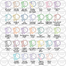 Load image into Gallery viewer, Cancer Awareness Ribbons And Text Circle SVG PNG / Cancer SVG / Add Text / Cut File / Clip Art / Southern Spark / svg png eps dxf
