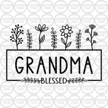 Load image into Gallery viewer, Mother's Day Grandma SVG / Grandma With Flowers SVG / Hand Drawn Flowers / Cut File / Clip Art / Southern Spark / svg png eps pdf jpg dxf
