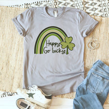 Load image into Gallery viewer, St Patrick's Day SVG / Happy Go Lucky SVG / St Patty's / Shamrock Rainbow / Cur File / Clip Art / Southern Spark / svg png eps pdf jpg dxf
